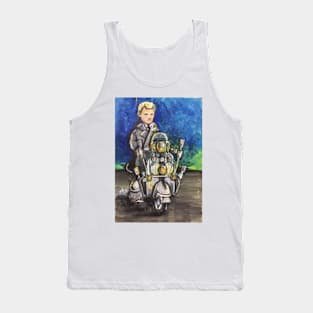 Retro Scooter, Classic Scooter, Scooterist, Scootering, Scooter Rider, Mod Art Tank Top